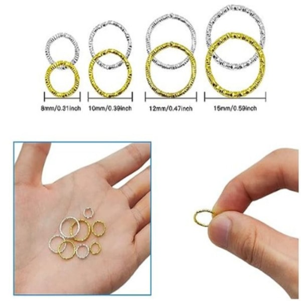 Twist OpenJump Rings Iron O Rings Connectors Twisted Gold