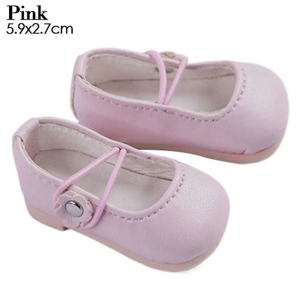 PU-nahkakengät 1/4-nukkesaappaat PINK 5.9X2.7CM Pink 5.9x2.7cm