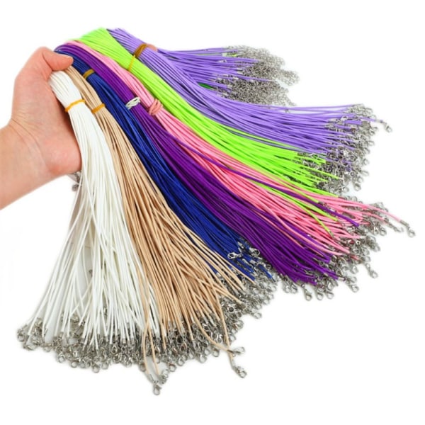 30st Kedja Halsband Tillbehör ihåliga blomma hänge ROPE Rope 3-white