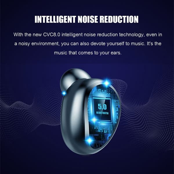 Bluetooth kuuloke Langaton Bluetooth 5.0 In-Ear black