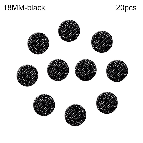 20st metallknappar skjortaknappar SVART 18MM20ST 20ST black 18MM20pcs-20pcs