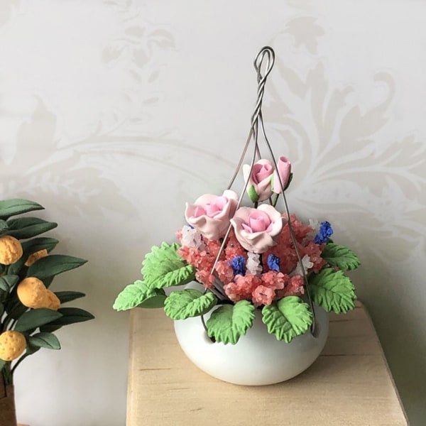 Dollhouse Flower Bonsai Miniature Greenery Potted 6 6 6