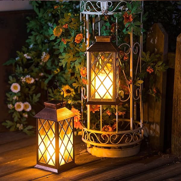 LED Solar Lantern Palace Lampe BRONSE Bronze