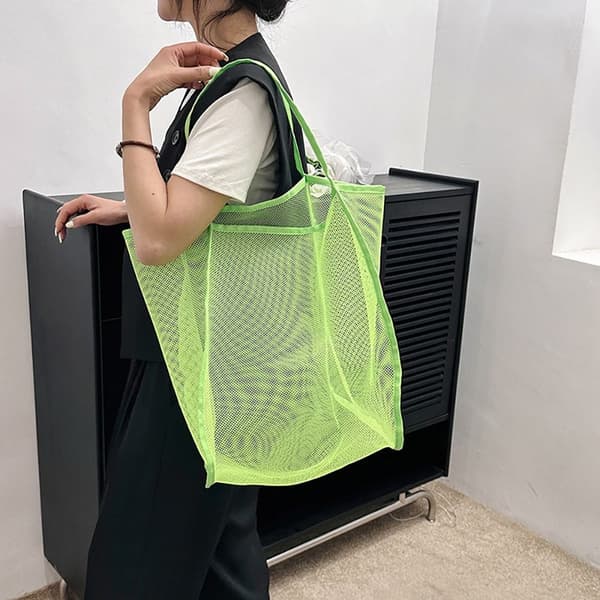 Mesh Axelväska Handväska VIT white