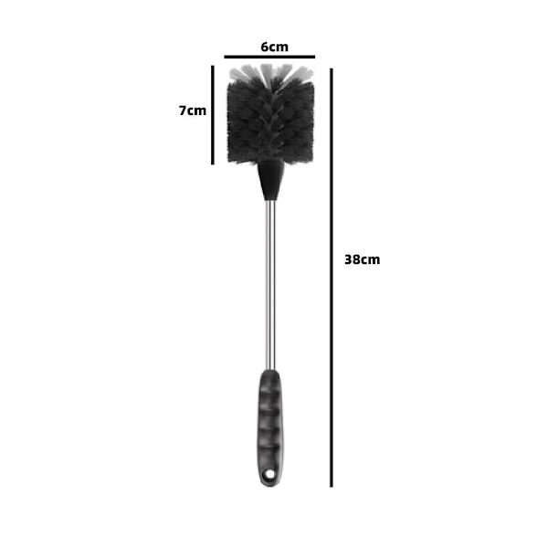 2 stk Flaskebørste Vannflaskebørste Baderomsbørste Black 2 Pcs-2 Pcs
