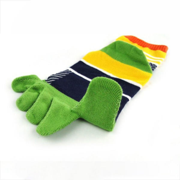 Five Finger Korta strumpor Roliga strumpor med tå GUL yellow