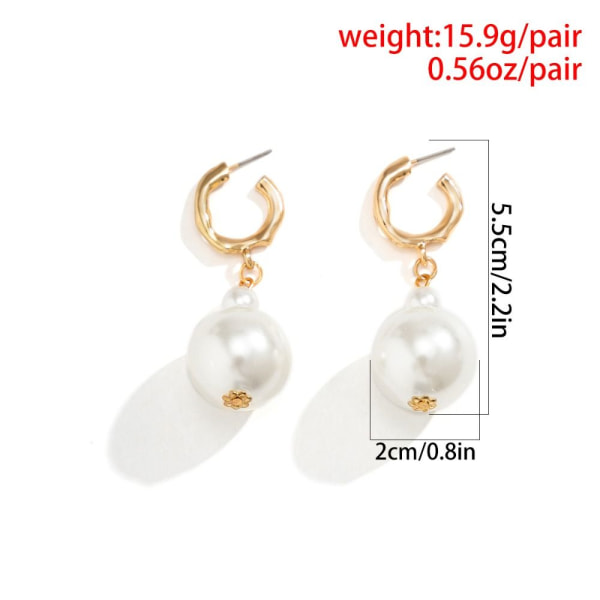 Perlehalskjede Ørepynt Big Pearls Halskjede ØREREDBORD Earring