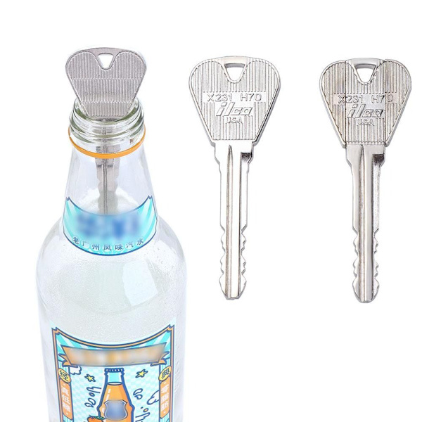 2 kpl Taittuva Key Thru Bottle Pullorengas Magic Tricks Props Silver