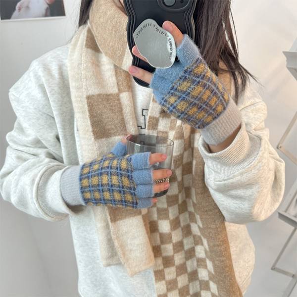 Fingerløse handsker Halvfingerhandsker BLÅ A A blue A-A
