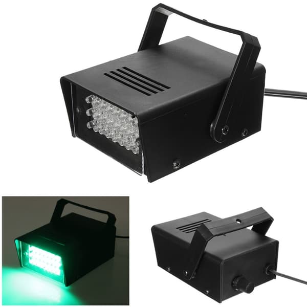 Mini Stroboskop Lys Diskolys EU-HVIDT LYS EU-HVIDT LYS EU-White Light