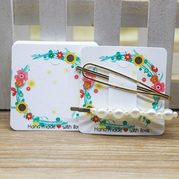 100 stk/parti Hårnålspakkekort Kraftpapirkort 100STK 09 100pcs 09