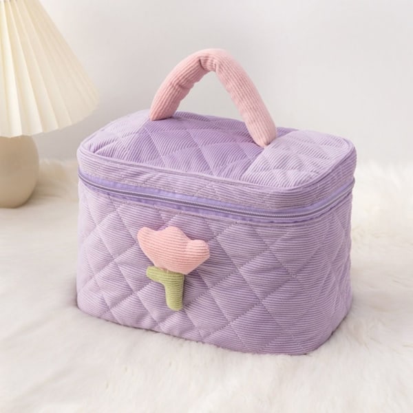 Vakosamettilaukku meikkipussi PURPLE L purple L