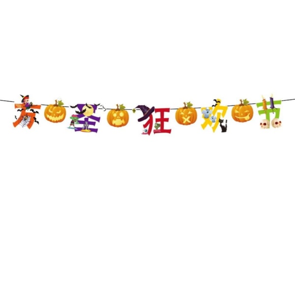 2 stk Halloween Banner Bagtæppe Dekor Pendant STYLE 6 STYLE 6 Style 6