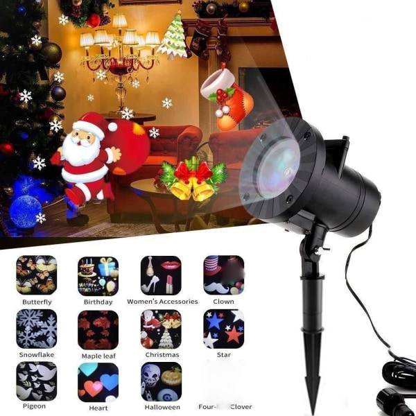 Projection Lawn Lamp Christmas Snowflake Projection Light EU EU EU