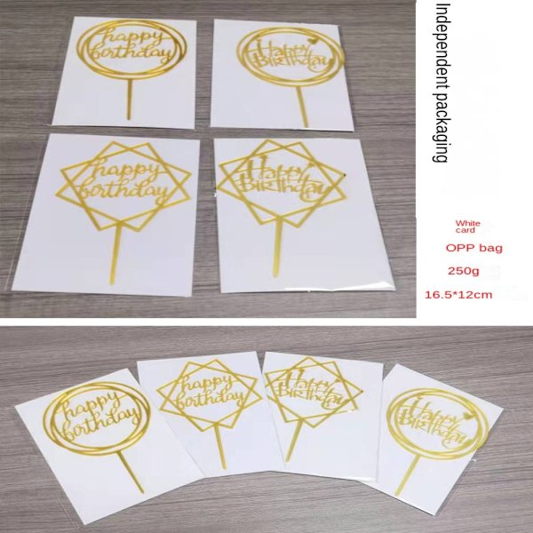 18 kpl Syntymäpäiväkakkupäällinen Happy Birthday Cake Toppers 2 2 2