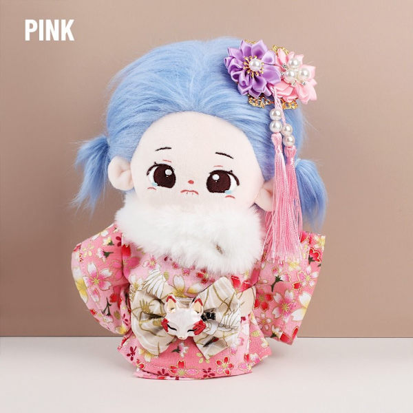 20cm Nukkevaatteet Kimono Yukata PINK Pink