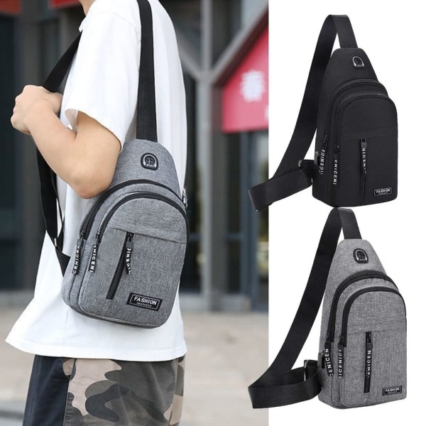 Chest Pack Crossbody Bag GRÅ Grey