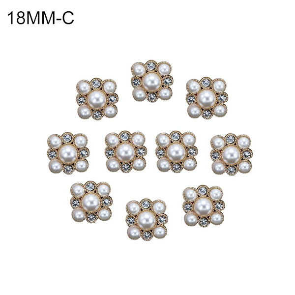 Brocher Pins Rhinestone Button 18MMC C 18MMC