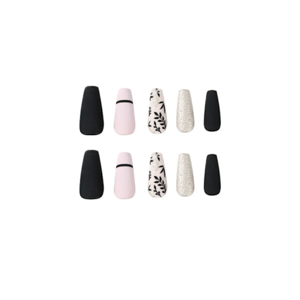 Fake Nails Ballerina Frostade löv