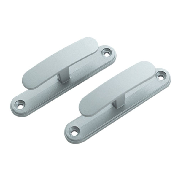 2stk Gardin Holdback Monterte Metallkroker GRÅ grey