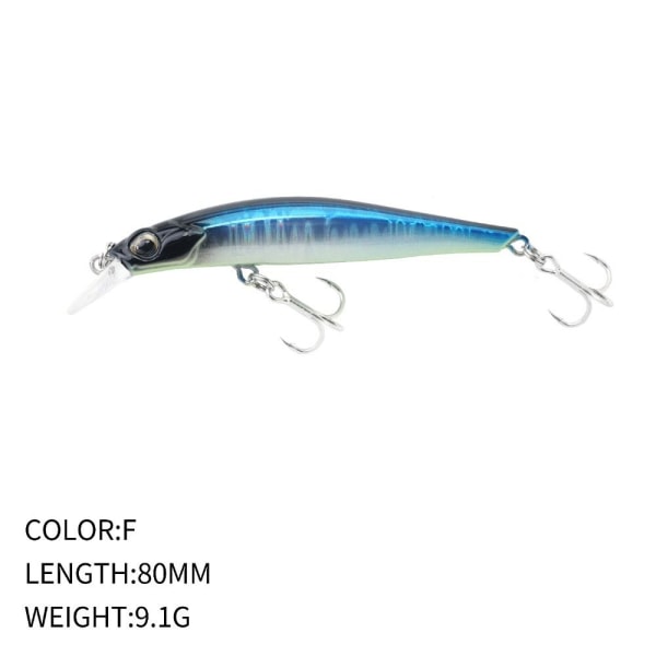 synkende Minnow Baits Fiskekroge E E E