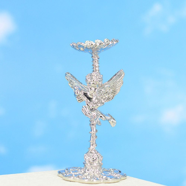 Angel Display Base Holder Krystall Ball Display Stand SØLV Silver