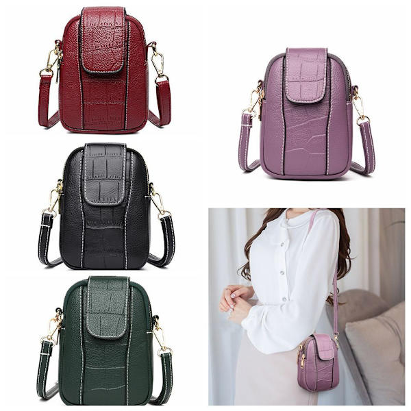 Crossbody Skuldertasker Lynlåstasker SORT Black