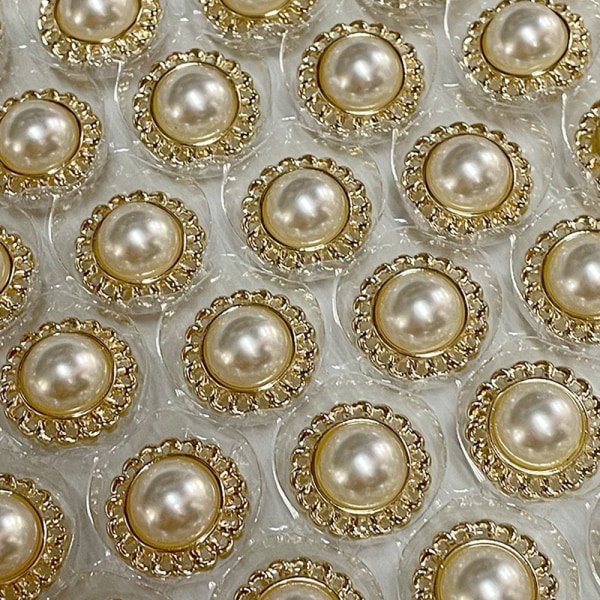 20st Metal Pearl Buttons Skjorta Buttons GULD 20MM20ST 20ST gold 20MM20pcs-20pcs