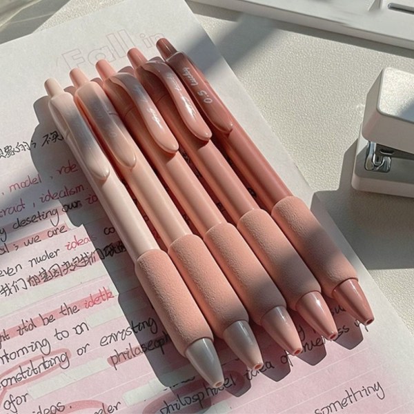 5 STK Gel Pen Kuglepen PINK Pink