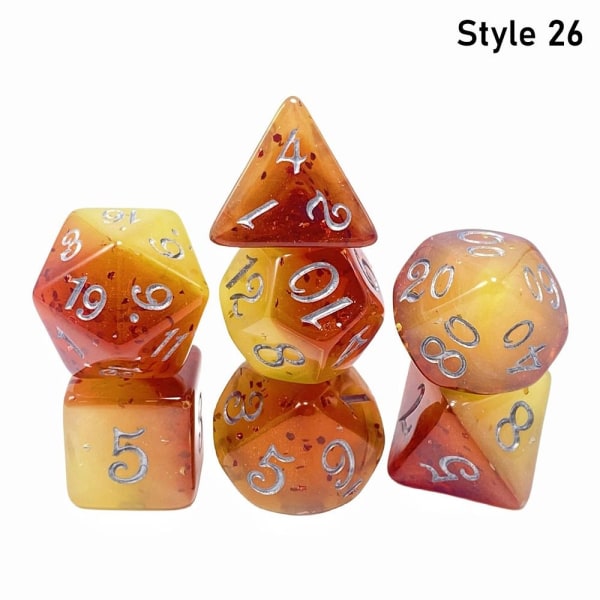 7 st/ set DND-tärningar Polyhedriska tärningar STYLE 26 STYLE 26 Style 26
