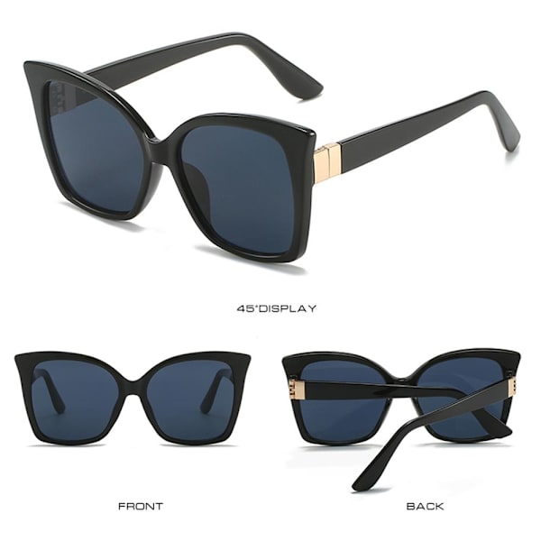 Cat Eye solbriller Oversized skærme SORT SORT Black