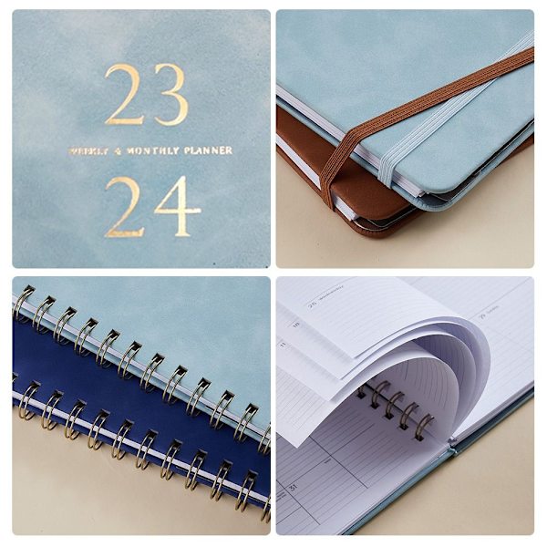 2024 Agenda Book Diary Weekly Planner MUSTA Black