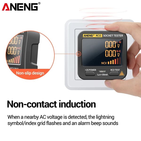 ANENG AC11 Digital Smart Socket Tester Spänningstest