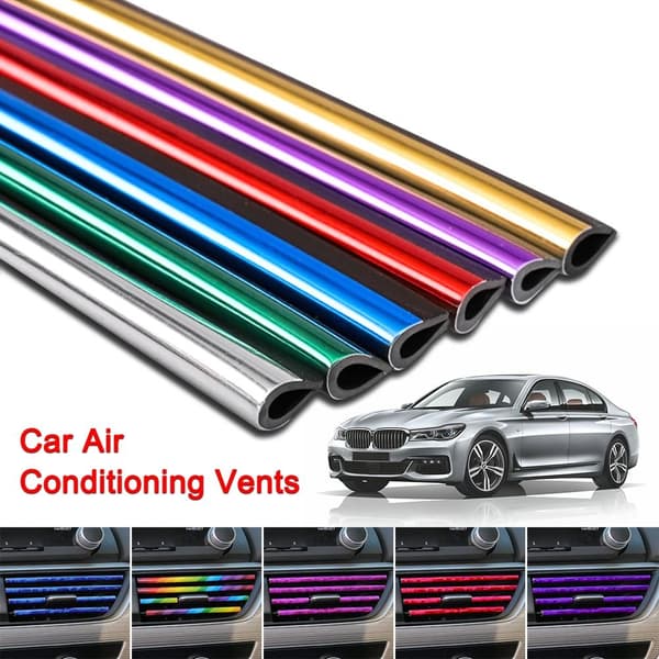 Bil Aircondition ventilationsåbninger Dekorative Strips BLÅ blue