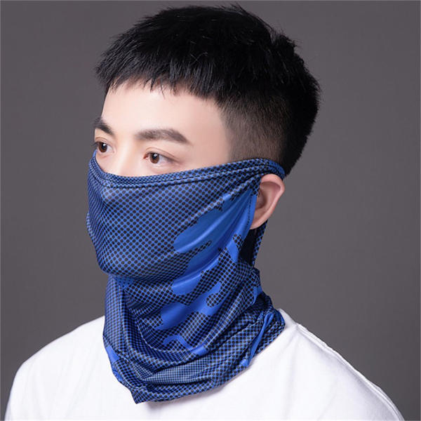 Fiske Sport Halvmask Ridning Löphalsduk BLÅT HÄNGANDE ÖRA Blue Hanging Ear-Hanging Ear