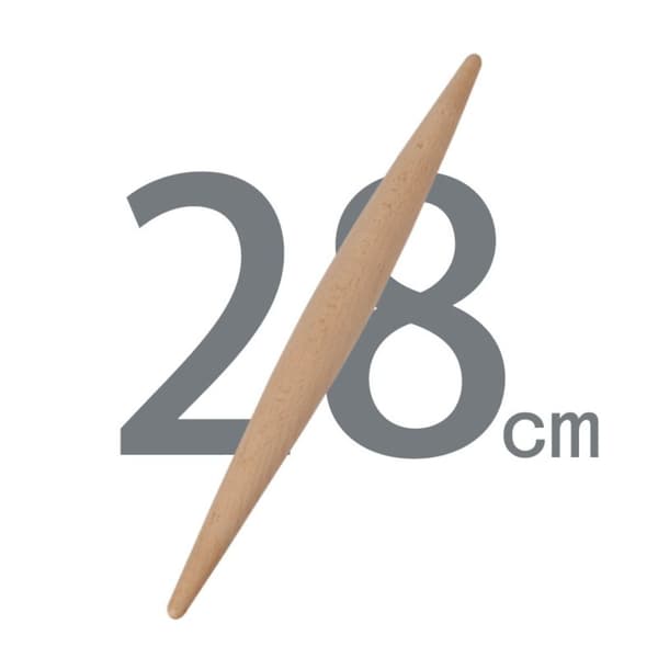 2stk Kjevle Deigrulle 23X2,6CM 23x2.6cm