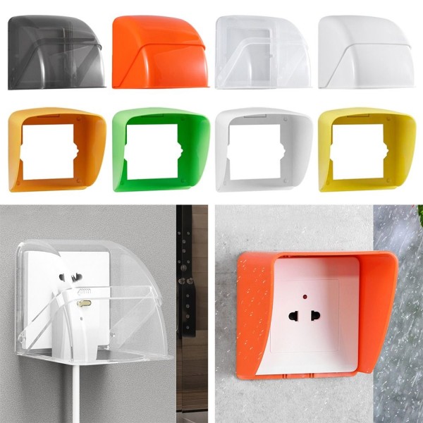 Bryter Beskyttelsesdeksel Stikkontakt Vanntett boks HVIT TYPE2 TYPE2 white type2-type2