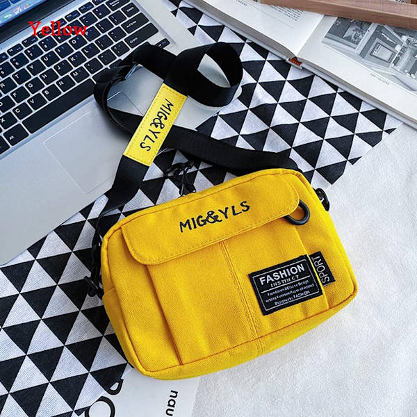 Naisten olkalaukku Casual Kangaskassi Kangaskäsilaukut KELTAINEN yellow