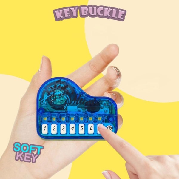 Piano nyckelring Elektronisk tangentbord Keychai TRANSPARENT BLÅ Transparent blue