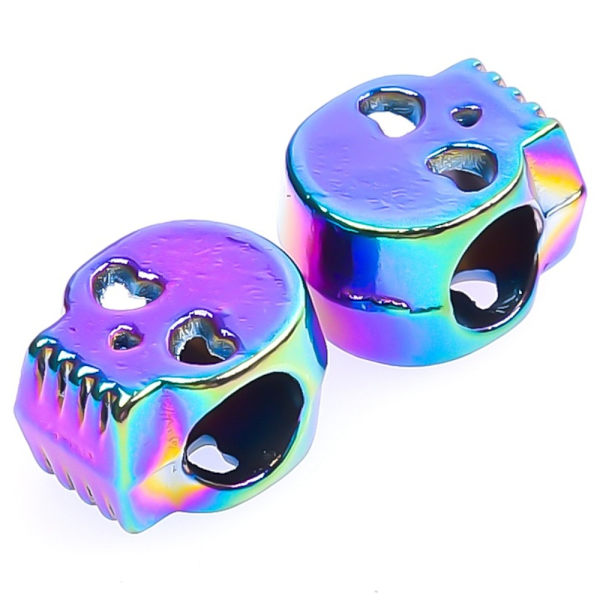50st Skull Spacer Beads Macroporous Skull Metal Beads Small