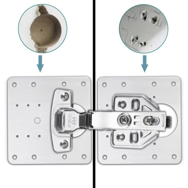 Hengsel Reparasjonsplate Skapdør Hengsler Montering 4 STK 4PCS