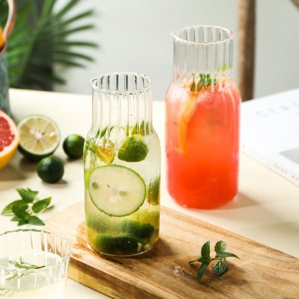 400ml/600ml Glas Vattenflaska Set Glaskruka 400ML 400ml