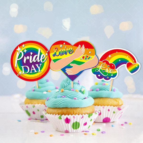 20stk Cupcake Toppers Rainbow Party Cake Dekor 20pcs