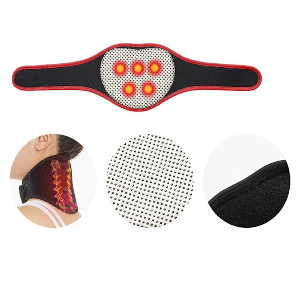 Niskatuki vyö Kaulahierontalaite PUNAINEN 5 MAGNEETTIA 5 MAGNEETTIA Red 5 magnets-5 magnets