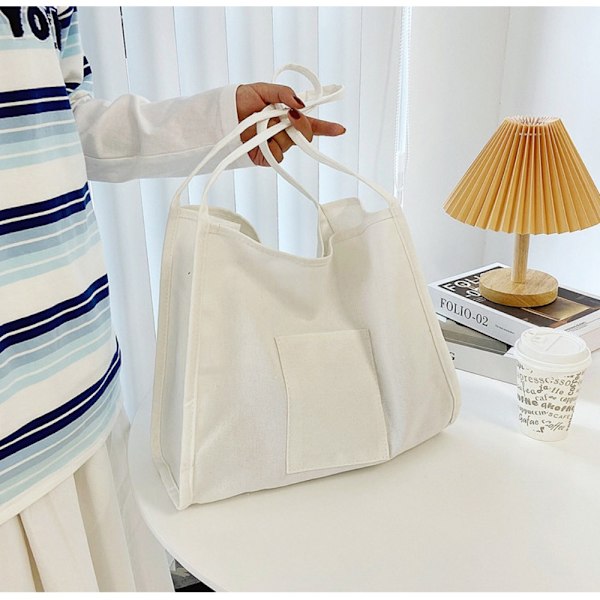 Shopper Bag Canvas laukku MUSTA black