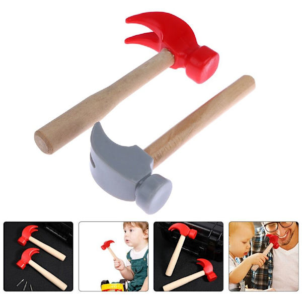 Barn Hammer Claw Hammer Toy RÖD Red