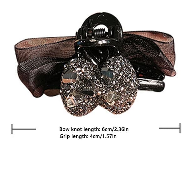 Rhinestone Butterfly Claw Clips Hårklør SORT Black