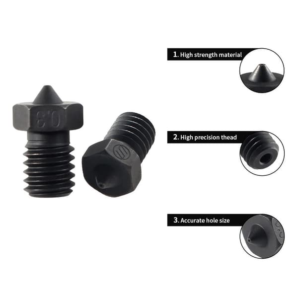 1 stk E33D V6-dyse 3D-skriverdyse 0,2MM 0,2MM 0.2mm