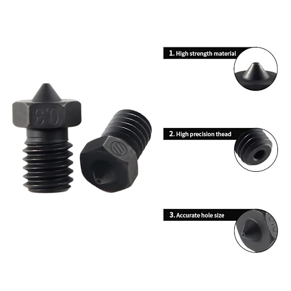 1st E33D V6 munstycke 3D skrivarmunstycke 1,0MM 1,0MM 1.0mm