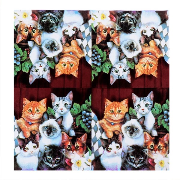 Kattpappersservett servettpapper festpappersmjukpapper 100Pcs
